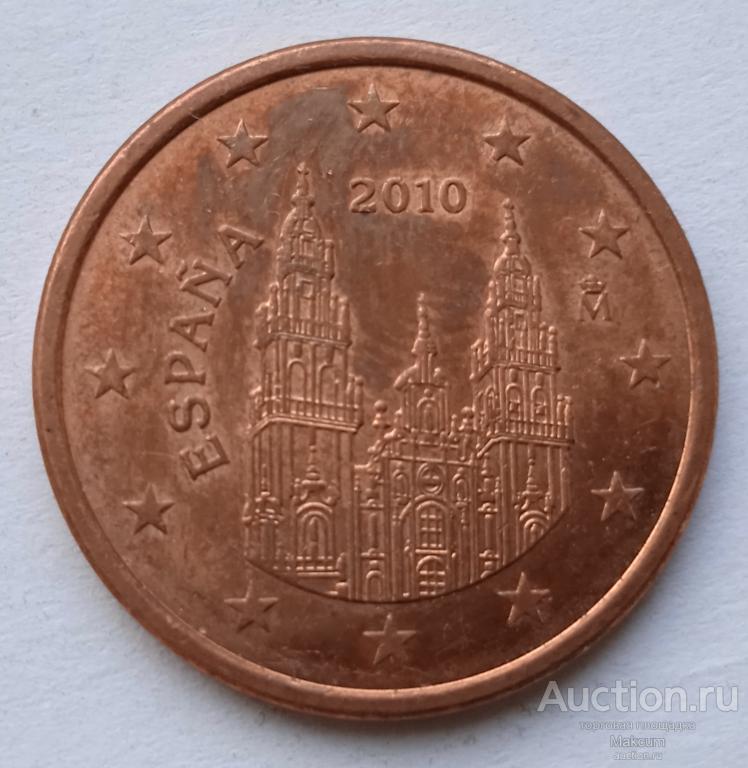 Испания 5 евроцентов . 2010 г .