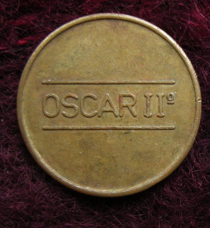 Италия жетон OSCAR II° , автомойка,  D=26 см латунь тяжелый