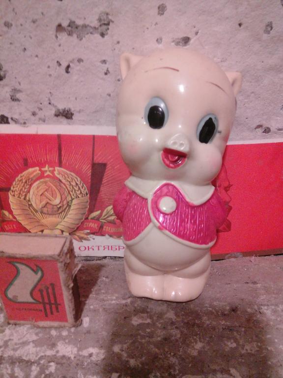 Кукла.Поросенок.Порки.Целлулоид..ОХК СССР