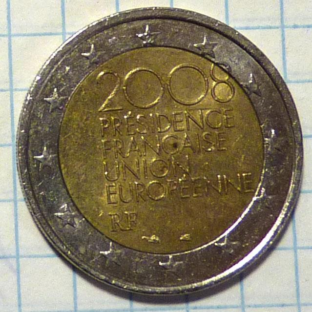 Франция 2 евро 2008 года "Председательство Франции в Европейском Союзе"