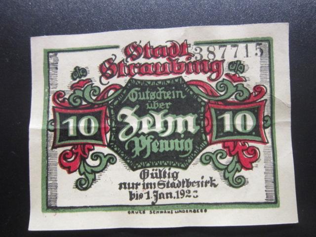 ГЕРМАНИЯ НОТГЕЛЬД    10  ПФЕННИГОВ        Straubing