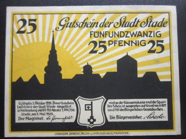 ГЕРМАНИЯ НОТГЕЛЬД    25    ПФЕННИГОВ          STADE