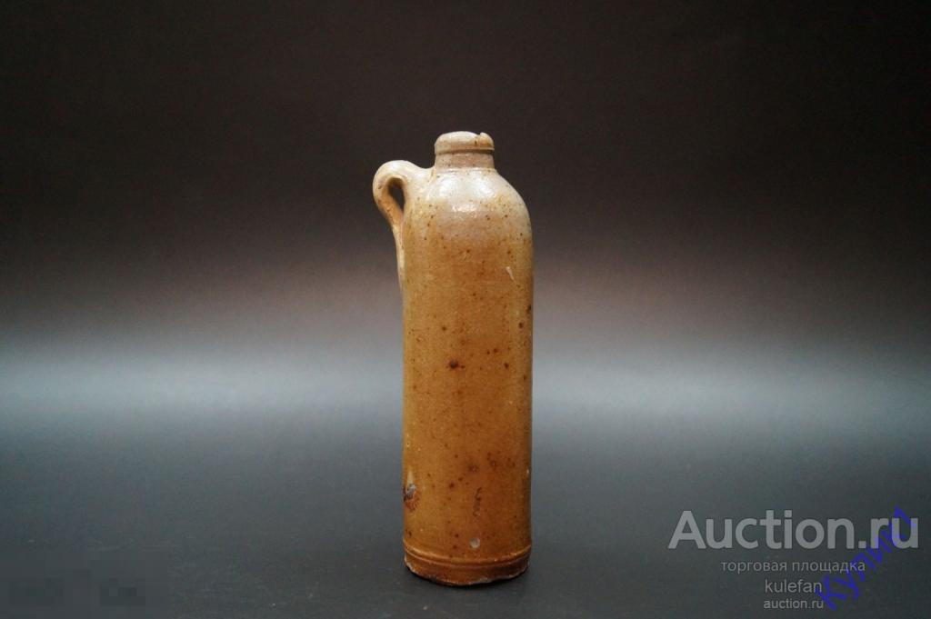 ▲▼▲Старинная глиняная бутылочка 12.5 см. Рижский бальзам. Керамика (133)▲▼▲