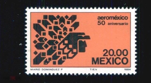 Мексика 1984 Mi#  1910  Юбилей авиакомпании MNH