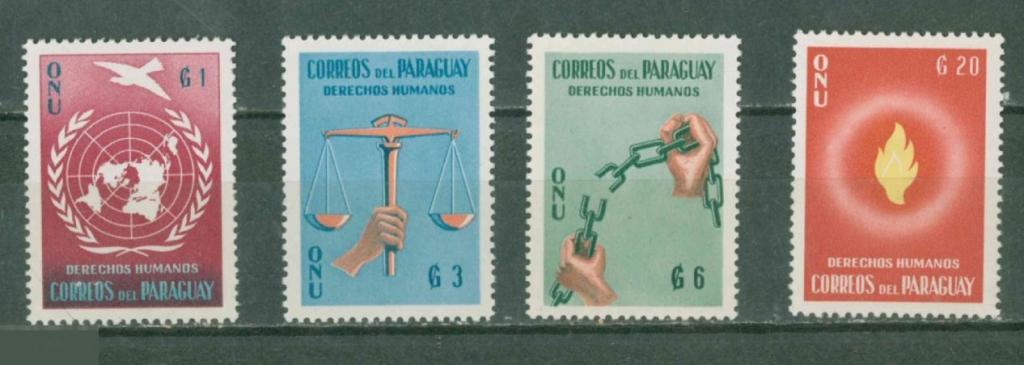 Парагвай 1960  Mi#  850 - 853   ООН декларация прав человека  MNH