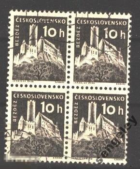 Чехословакия 1960 Mi# 1186  Замки и монастыри гашеная квартблок