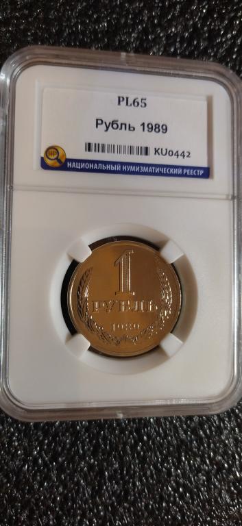1 рубль 1989 года. ПРУФ-ЛАЙК. UNC. ЛЮКС. PL65. R