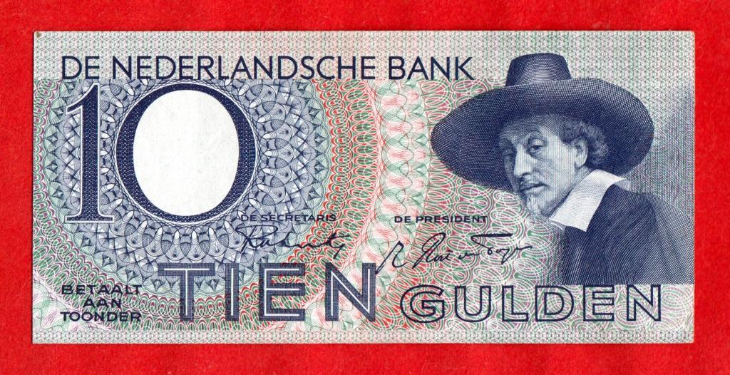 Нидерланды, немецкая оккупация, III Рейх, 10 гульденов, 1943, XF-, 8 AV 083800
