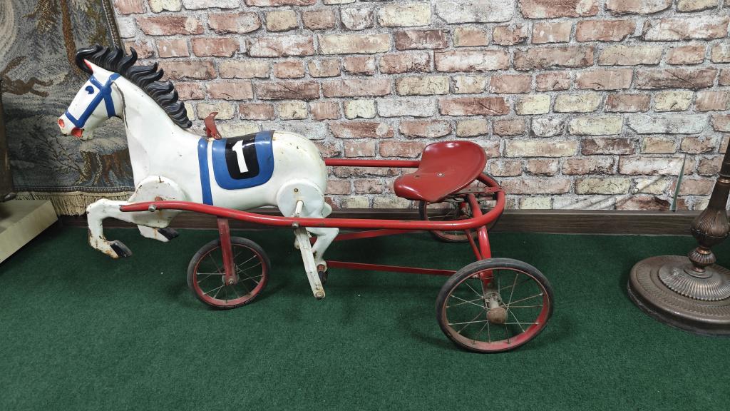 ЛОШАДКА старая КОНЬ педальный ИГРУШКА СССР 50-60 г. г.