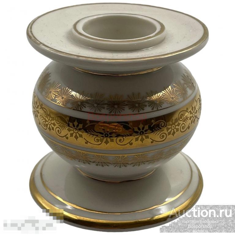 Подсвечник "Ramona", фарфор, позолота, 1950-1952 гг, Oechsler & Andechser, Кронах, Бавария, Германия
