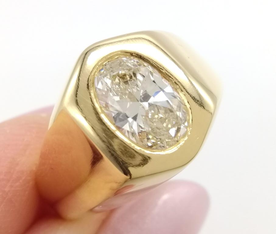 Кольцо 750 пробы Крупный Бриллиант 1,30 ct Экспертиза МГЛ