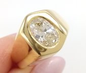 Кольцо 750 пробы Крупный Бриллиант 1,30 ct Экспертиза МГЛ