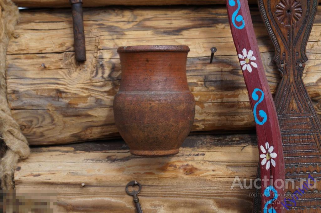 ▲▼▲Старинная керамика * Крынка. Переделан под настенный цветочный горшок * Интерьер. (м)▲▼▲