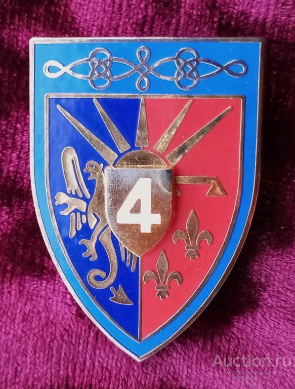 525-202  Полковой знак: 4й гусарский полк.Франция