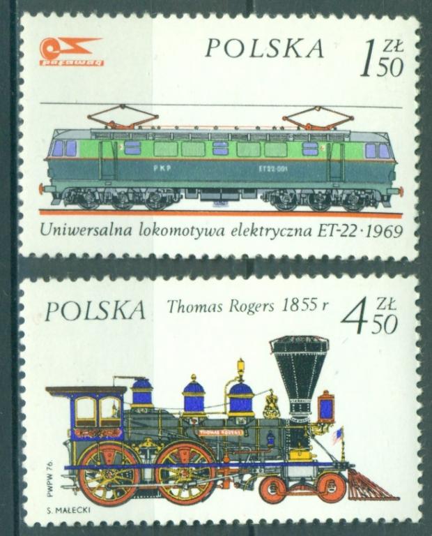 Польша 1976 г.  История локомотивов пара негашеная**