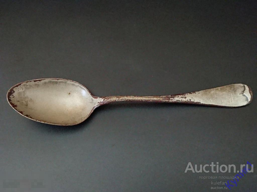 СТАРИННАЯ СТОЛОВАЯ ЛОЖКА * КЛЕЙМО "А.К." Александр Качъ "GP" (Galvanoplated)   (26-к4)