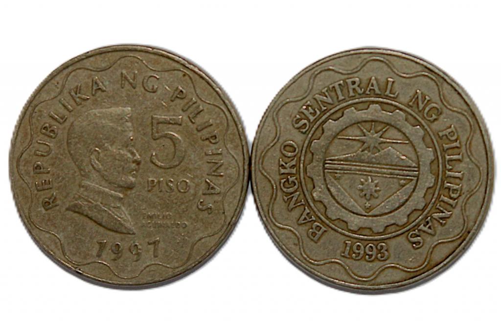 ФИЛИППИНЫ 5 песо 1997 (KM# 272) Эмилио Агинальдо