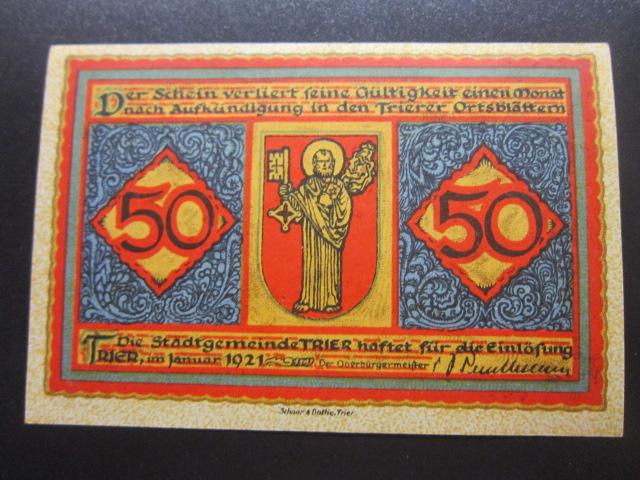 ГЕРМАНИЯ НОТГЕЛЬД    50  ПФЕННИГОВ   TRIER