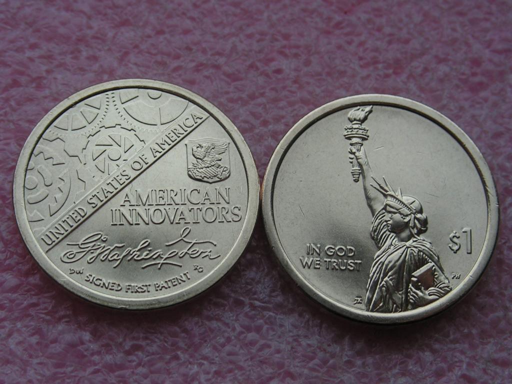 США 1 доллар 2018 инновации 1 первый патент D unc