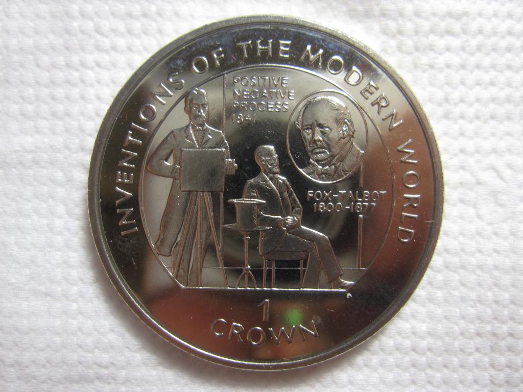 МЭН 1 крона 1995 Изобретения. Фокс Тальбот. Фотографический процесс UNC!