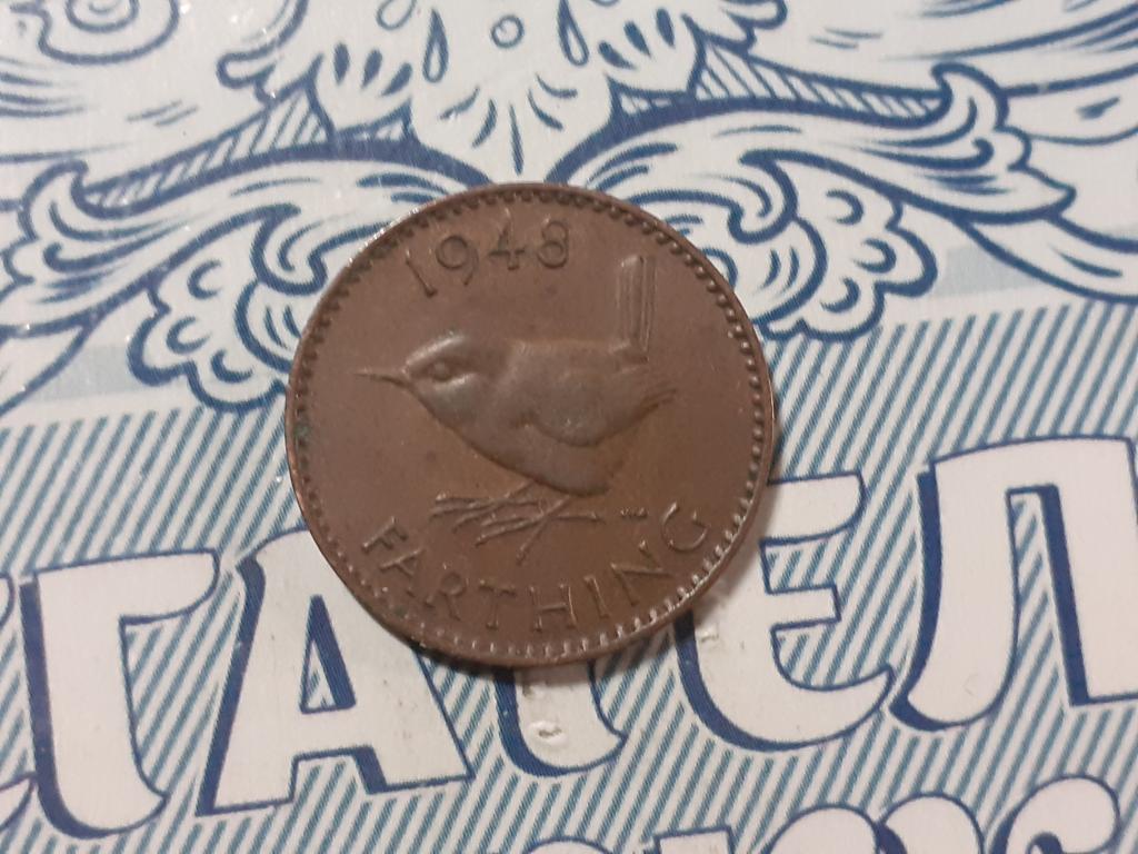 Англия. Великобритания - 1 фартинг 1948г