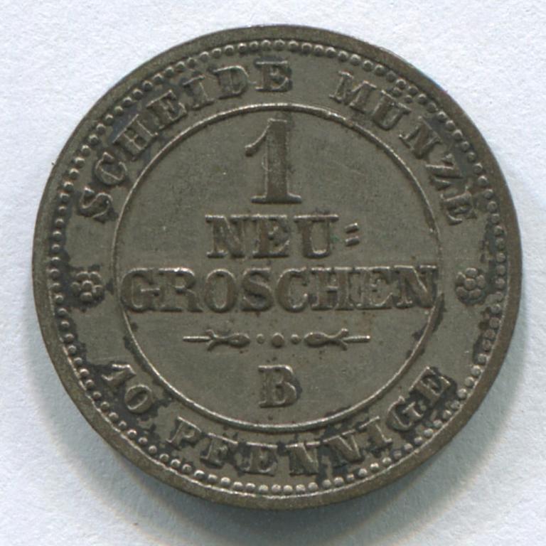 ГЕРМАНИЯ/САКСОНИЯ 1 НЬЮГРОШЕН 1863 AUNC