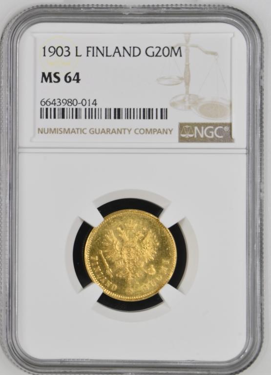 20 MARKKAA 1903 - L NGC MS 64 ( 20 марок 1903)