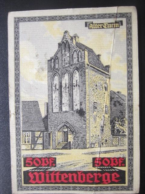 ГЕРМАНИЯ НОТГЕЛЬД    50  ПФЕННИГОВ   WITTENBERGE