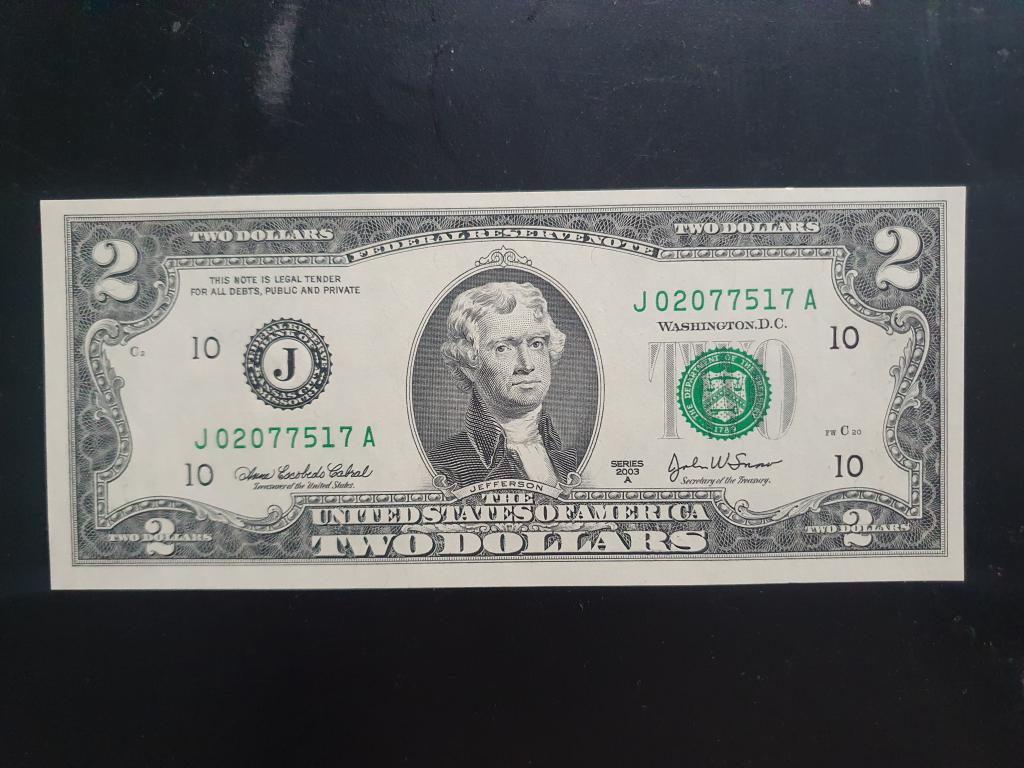 США 2 доллара 2003 А   J (10)