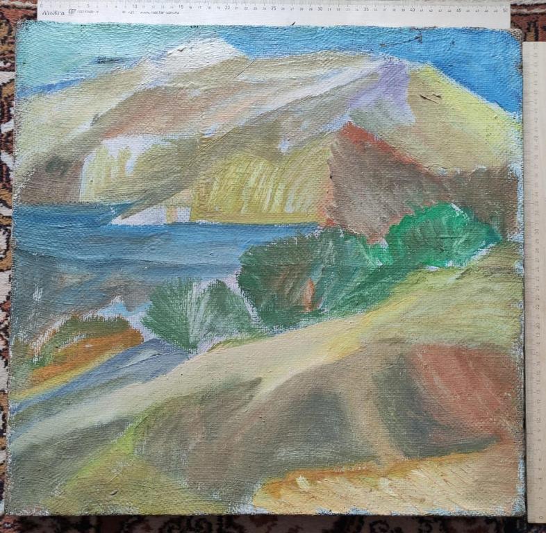 картина Холмы нашей надежды, холст, масло, НХ, 1940е годы
