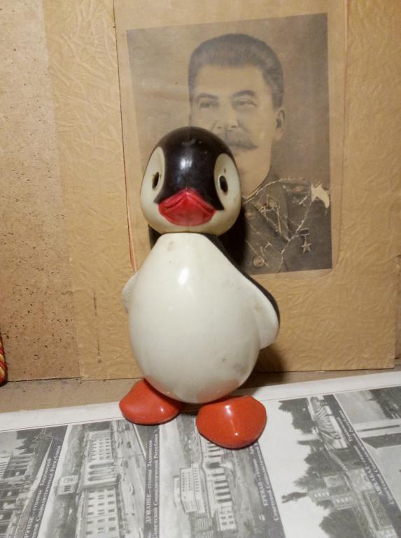 Игрушка Пингвин.Целлулоид..ОХК СССР