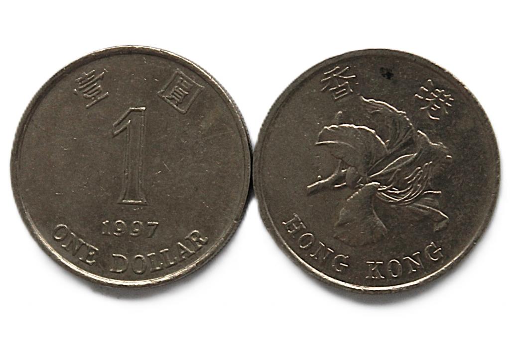 ГОНКОНГ 1 доллар 1997 (KM# 69а). Цветок баугинии
