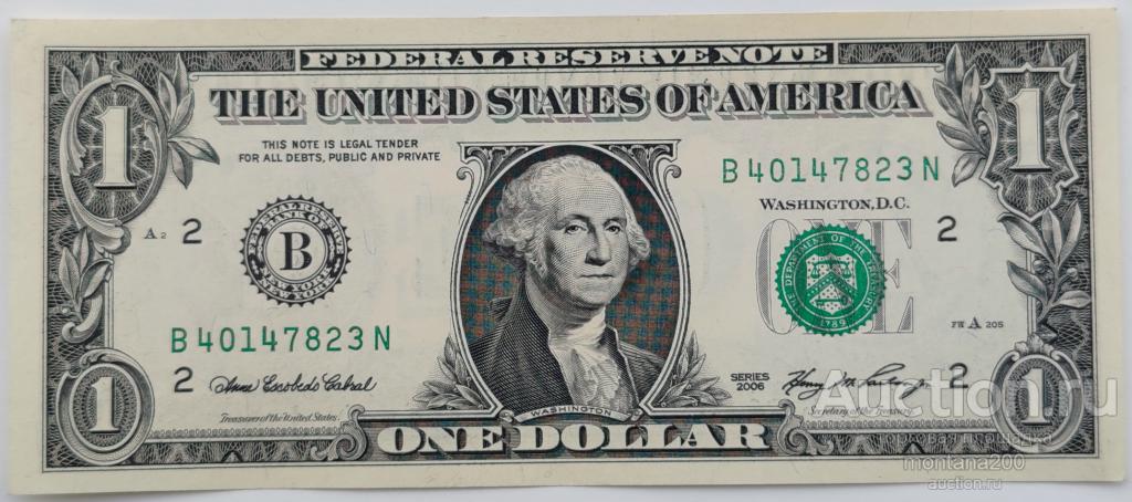 сша 1 доллар 2006 B