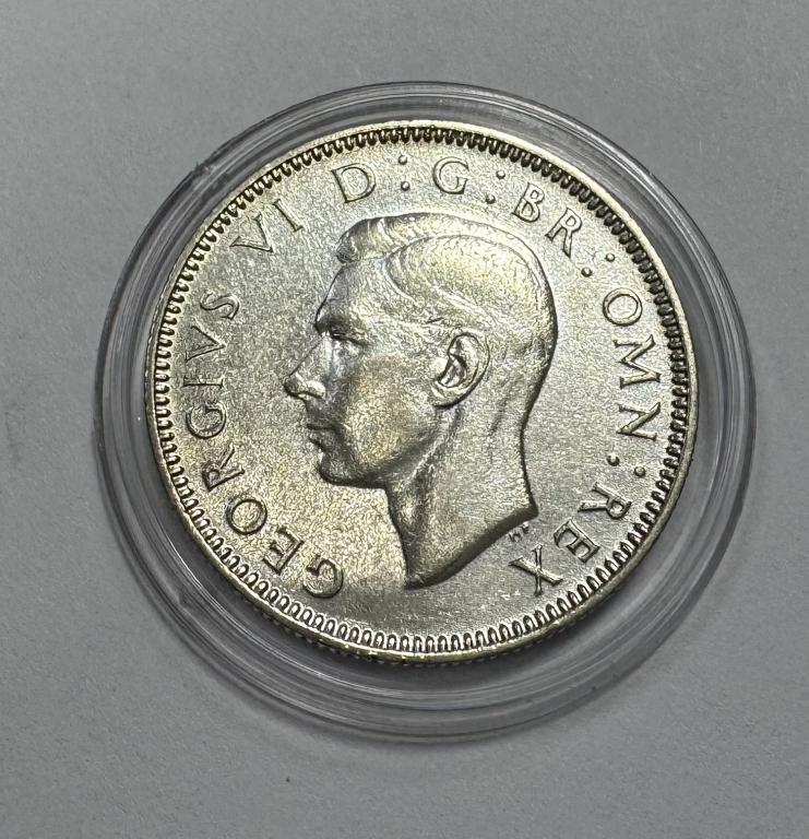 Великобритания 1 шиллинг 1944 СЕРЕБРО