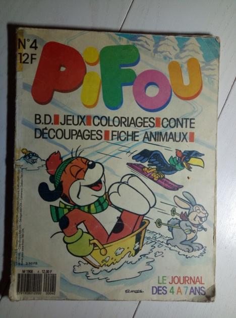 Комиксы PIFOU №4, 1987 (детский журнал комиксов на французском языке)