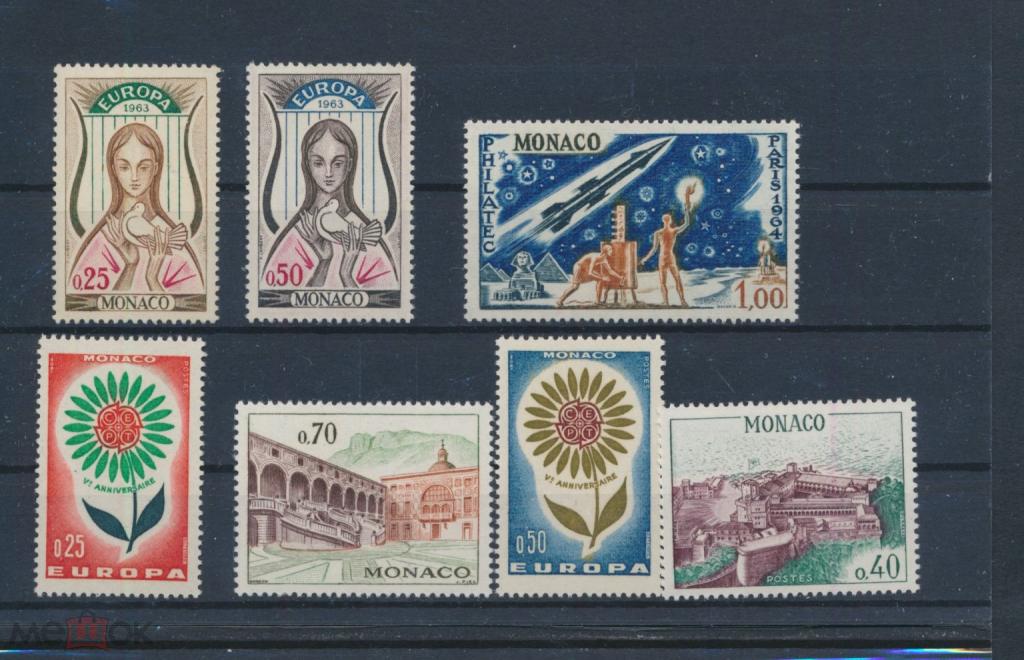 МОНАКО 1963. Святые. Космос. Цветы. Здания. **