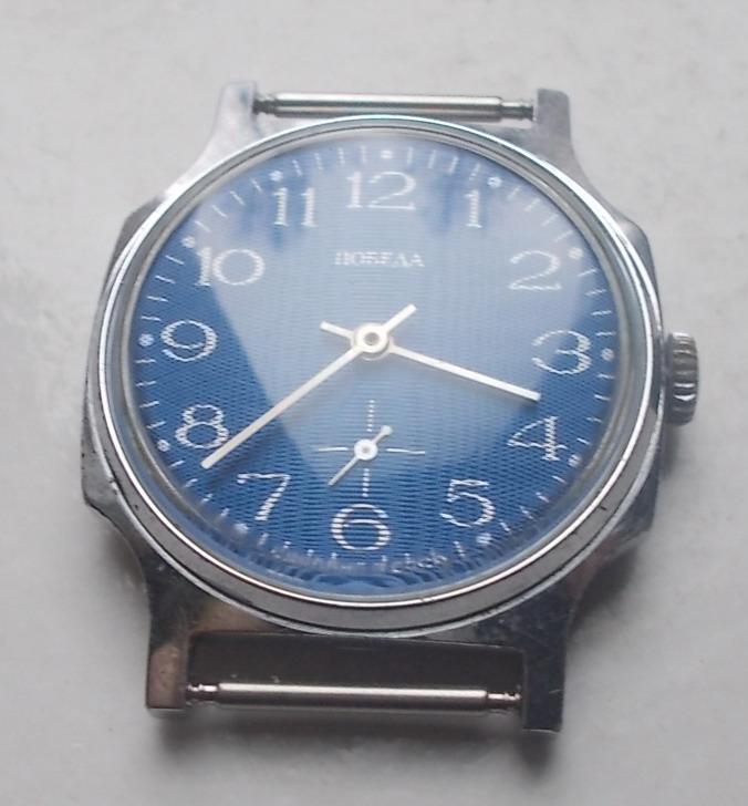Часы СССР Победа механика на ходу красота муаровый циферблат