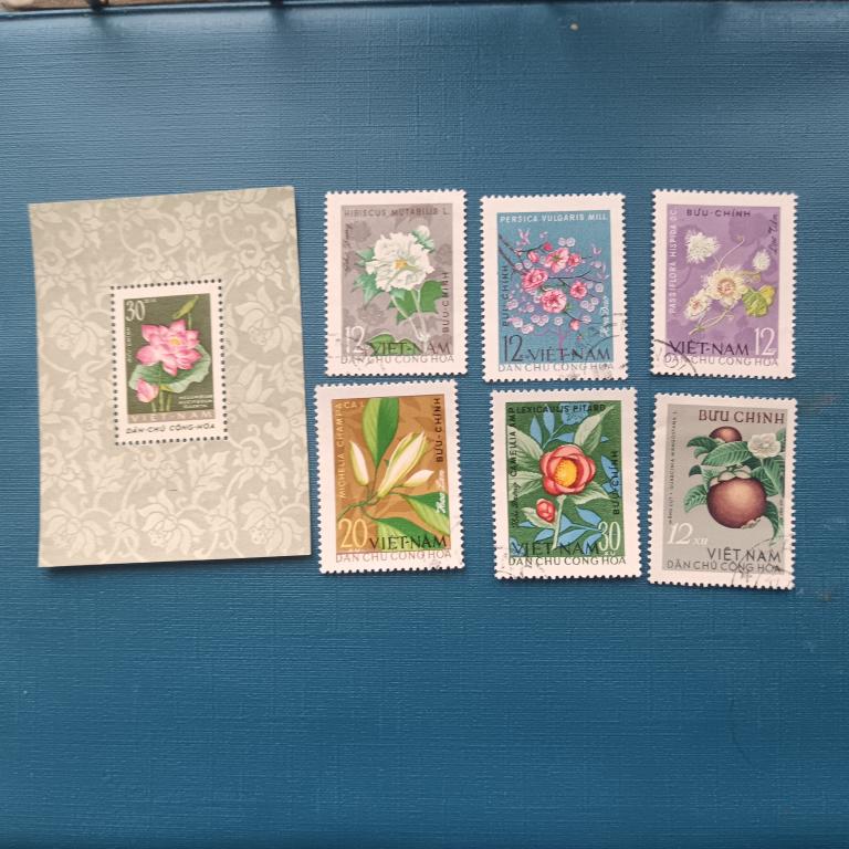 Марки Польша. Цветы . альбом 1 лист 5