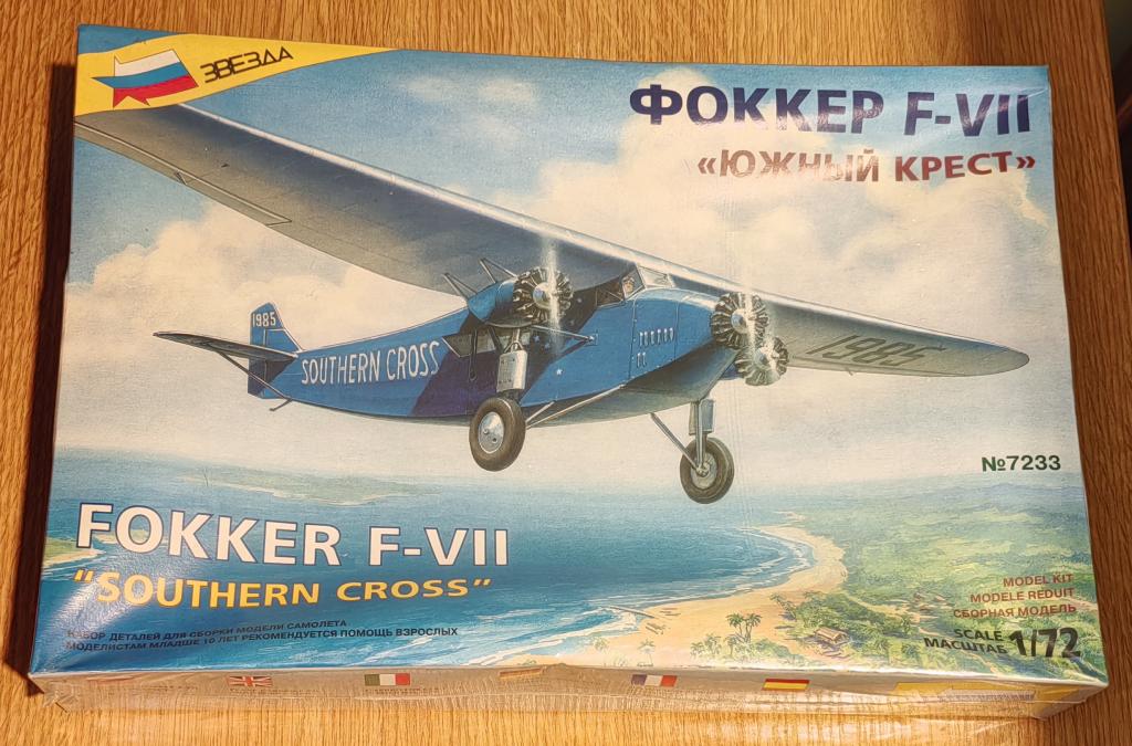 Самолет Фоккер F-VII "Южный крест" 1:72 Звезда 7233