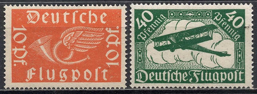 ❤1919 Рейх Германия Веймарская Республика Mi 111-112 (Полная серия) MNH OG