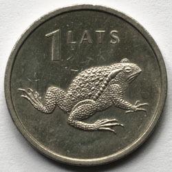 1 лат Жаба 2010 Латвия Из обращения 13272