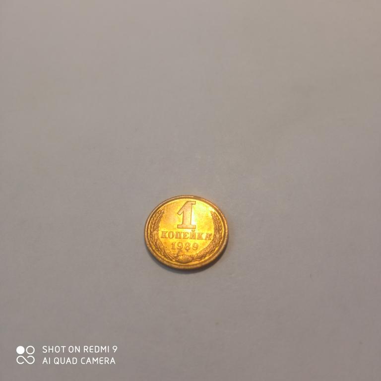 1 копейка 1989 года. Отличное состояние! Блеск!