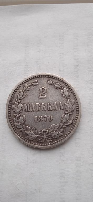 2 марки Россия Финляндия 1870.