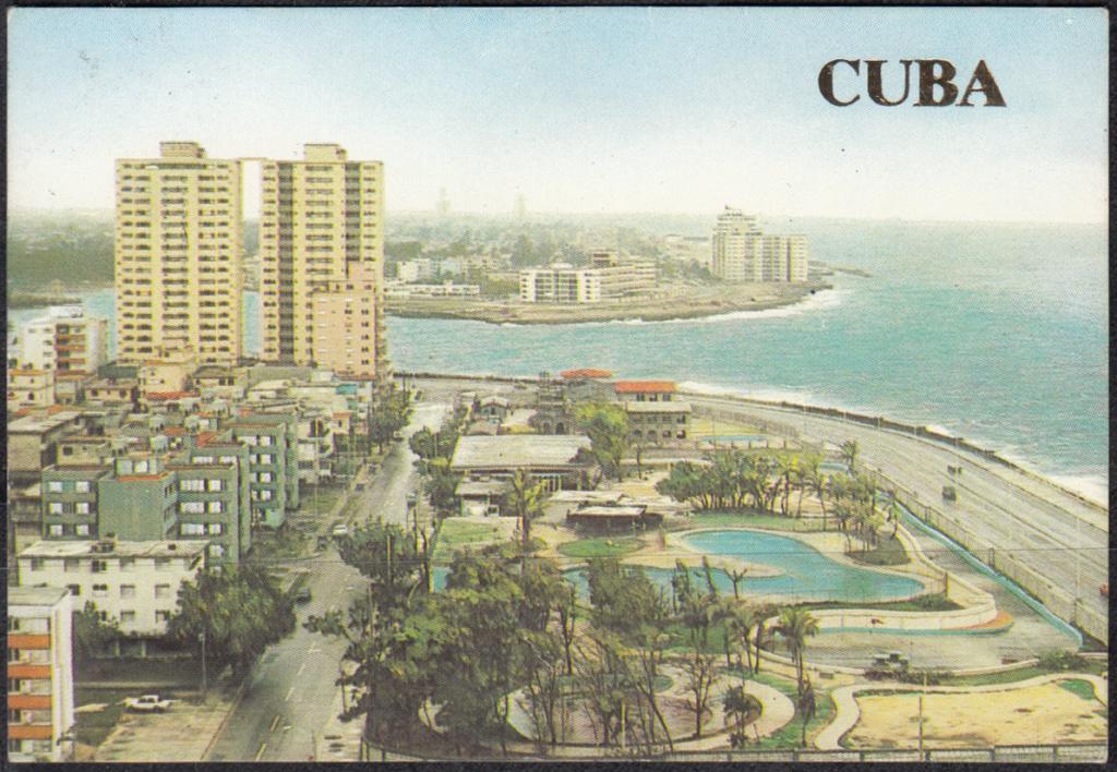 Календарик 1989 Куба CUBA Гавана Океан Архитектура Города Виды Издательство "Плакат" "Placat"