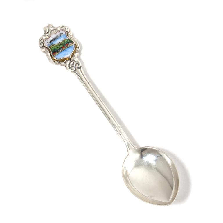 Серебряная сувенирная кофейная ложка "Германия".