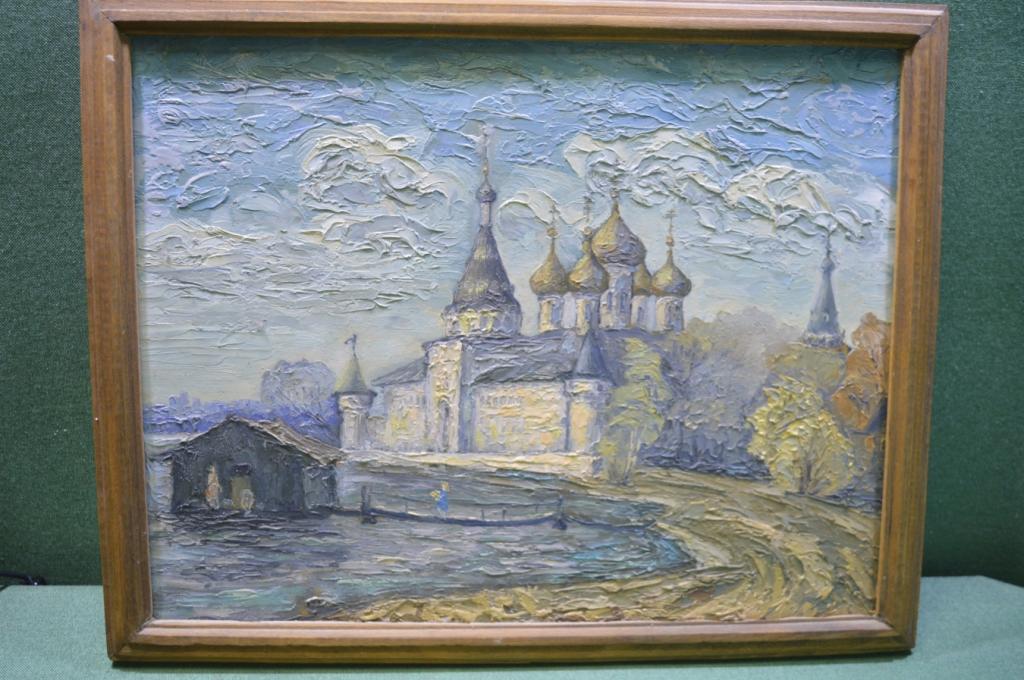 Картина "Кострома, Большой Ипатий". Оргалит, масло.
