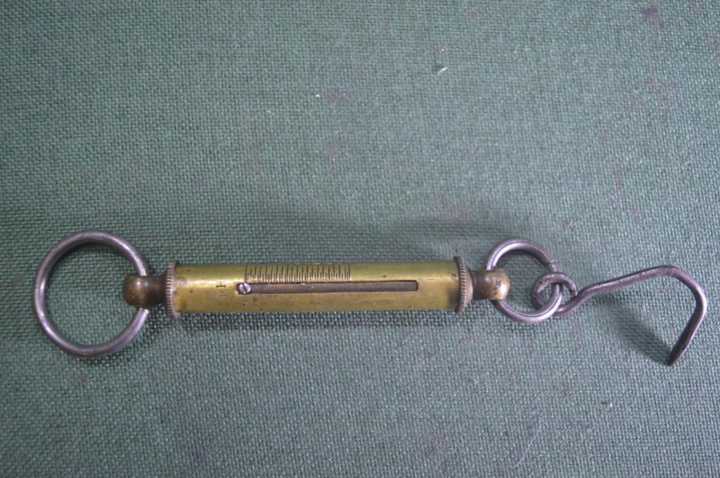 Весы старинные безмен. В фунтах. Латунь. Царская Россия.