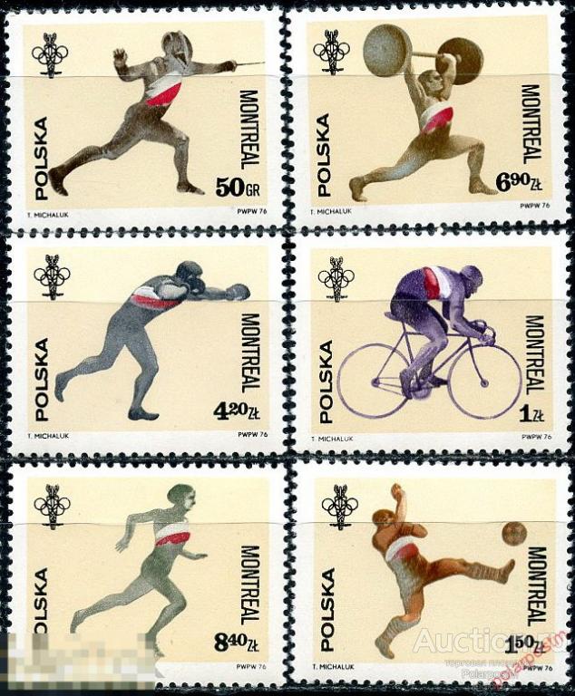 ПОЛЬША 1976 2452-2457 Олимпийские игры 1976 года - Монреаль, Канада