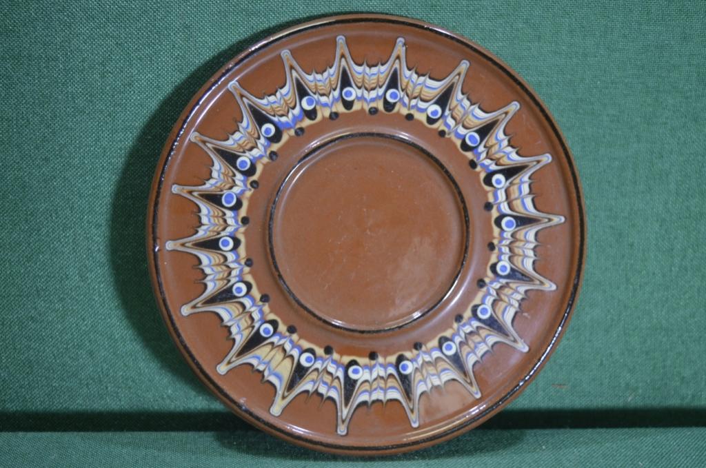 Керамическая подставка, тарелка под горячее. Узоры.