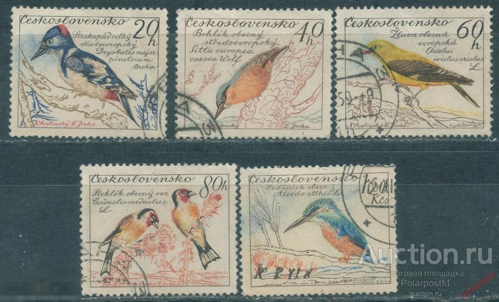 L55 ЧЕХОСЛОВАКИЯ (ЧССР) 1959 1163+ Птицы. Фауна
